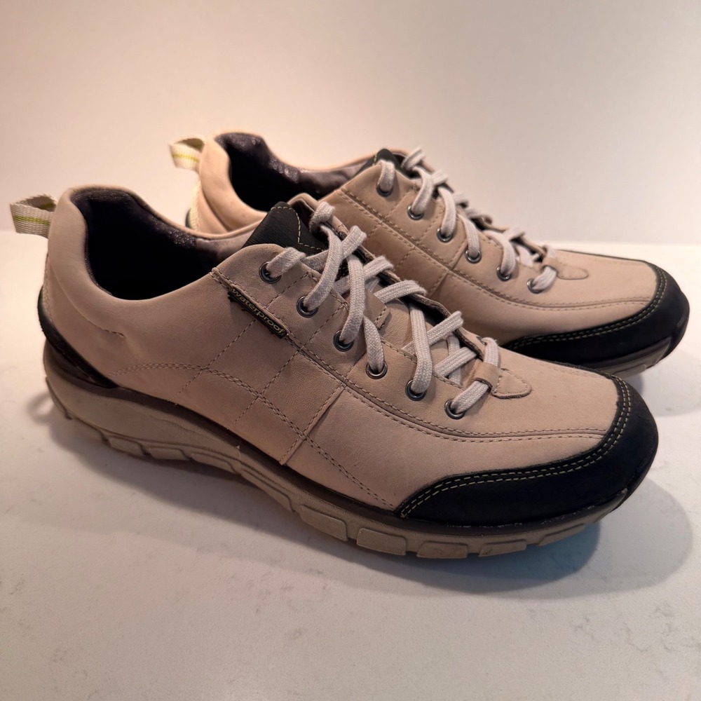 Clarks WaveWalk Waterproof Leather Hiking Shoes (8M) Comfort Neutral Travel